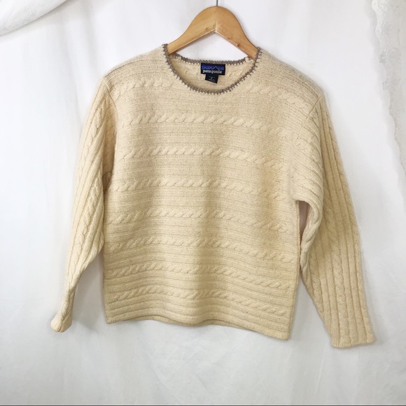 Patagonia Sweaters - Patagonia Cream Colored Knit Sweater Size Small